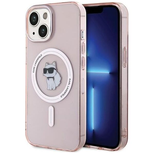Karl Lagerfeld Karl Lagerfeld KLHMP15SHFCCNOP iPhone 15 / 14 / 13 6.1" różowy/pink hardcase IML Choupette MagSafe