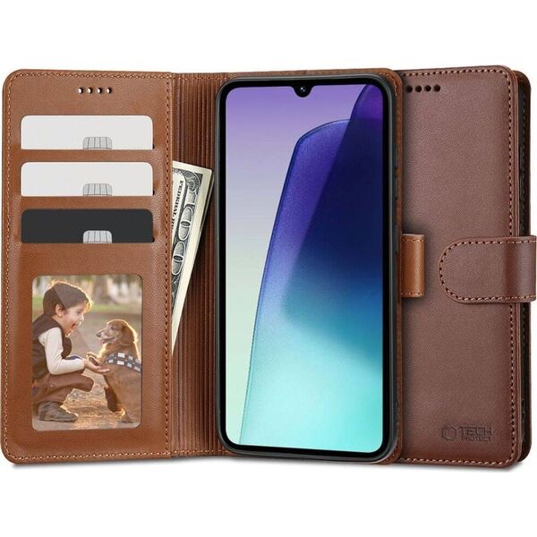 Tech-Protect Etui XIAOMI REDMI 14C / POCO C75 Tech-Protect Wallet brązowe