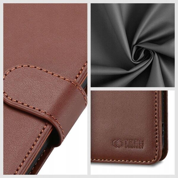 Tech-Protect Etui XIAOMI REDMI 14C / POCO C75 Tech-Protect Wallet brązowe
