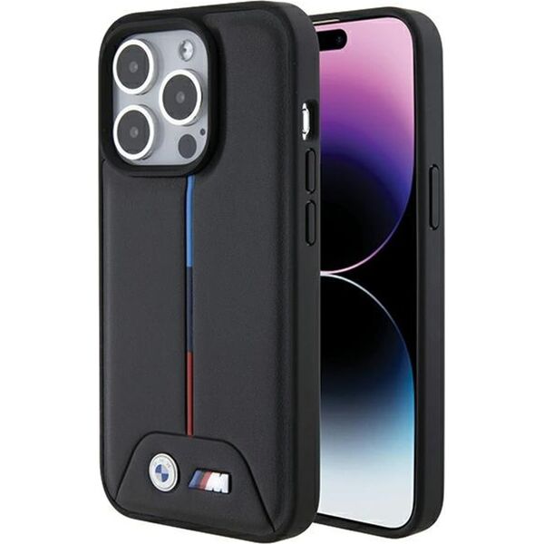 BMW Etui BMW BMHCP15L22PVTK Apple iPhone 15 Pro hardcase Quilted Tricolor czarny/black