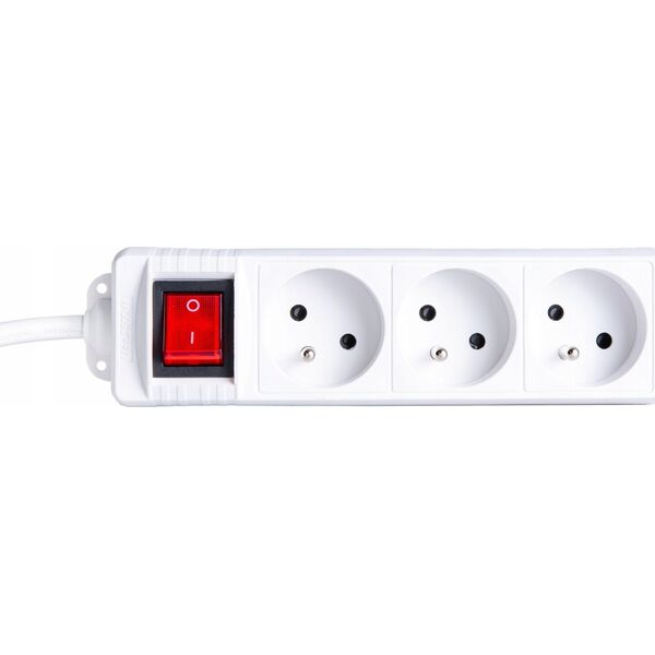 KELTIN Przedłużacz elektryczny – listwa zasilająca biała 3 gniazda 5m (40)