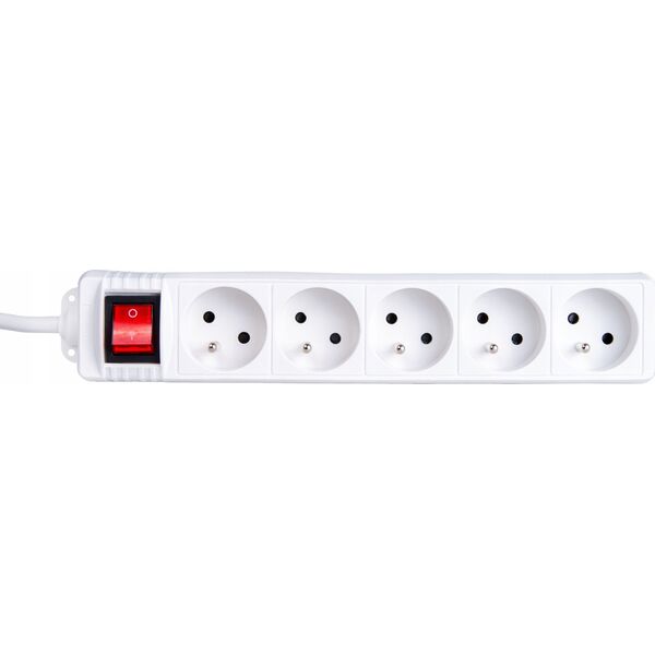 KELTIN Przedłużacz elektryczny – listwa zasilająca biała 5 gniazd 5m (40)