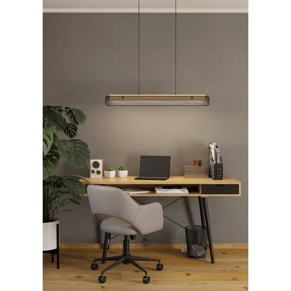 EGLO EGLO KOKOMO LANGBORD RGB CCT SORT/NATUR