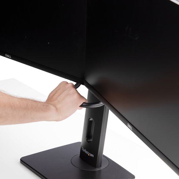 StarTech StarTech 2MC1S-MONITOR-STAND uchwyt / stojak do monitorów 68,6 cm (27") Biurko Czarny