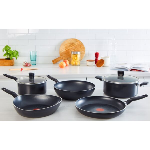 Tefal Tefal Start''easy C2670453, Round, All-purpose pan, Black, Titanium, Aluminium, Thermo-Spot