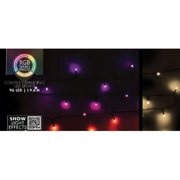 Lampki choinkowe Coen Bakker Lampki choinkowe łańcuch świetlny 96 led rgbw z pilotem