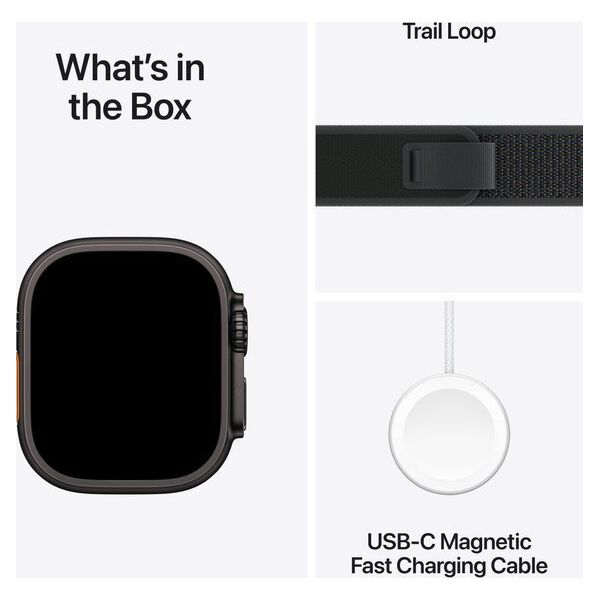 Smartwatch Apple Watch Ultra 2 GPS + Cellular 49mm Black Titanium Case Trail Loop M/L Czarny  (MX4V3EL/A)