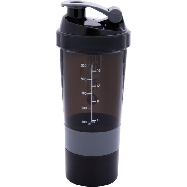 Victoria Sport BIDON FITNESS SHAKER 500ML BLACK/GREY PURE 2 IMPROVE