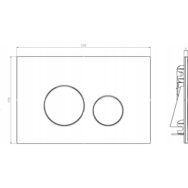 KAN-therm JOMO PRZYCISK SWITCH CZARNY MAT