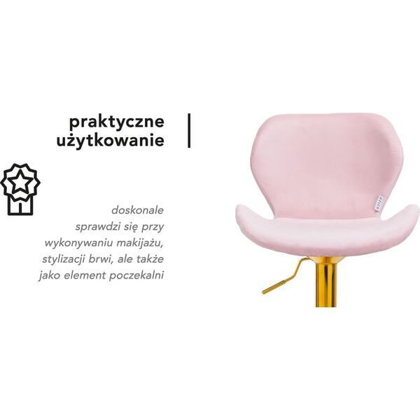Activeshop 4Rico Hoker barowy QS-B15 aksamit różowy