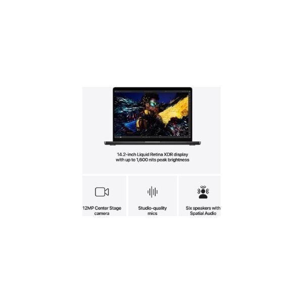 Apple MacBook | Pro | Space Black | 14 " | Apple M4 Pro | 24 GB | Solid-state drive capacity 512 GB | Apple M4 Pro chip 12-core CPU/16-core GPU | macOS | Keyboard language Swedish | Keyboard backlit | Warranty 12 month(s)