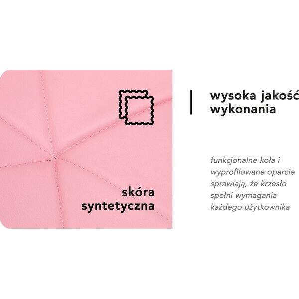 Taboret kosmetyczny QS-06G złoto różowy
