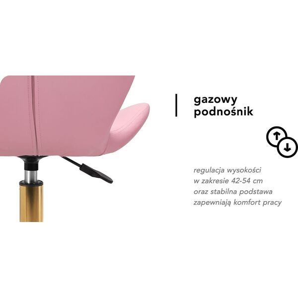 Taboret kosmetyczny QS-06G złoto różowy