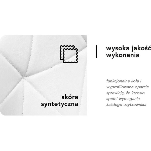 Taboret kosmetyczny QS-06B czarno biały