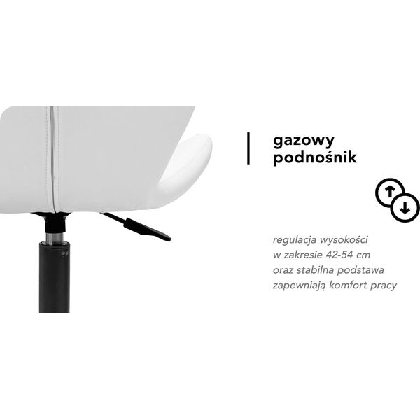 Taboret kosmetyczny QS-06B czarno biały