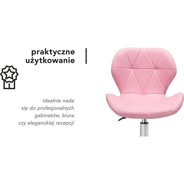 Taboret kosmetyczny QS-06 różowy