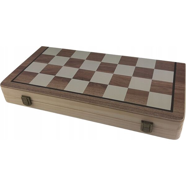 Drewniane Szachy Warcaby Magnetyczne Tradycyjne MASTER 39 x 39 cm