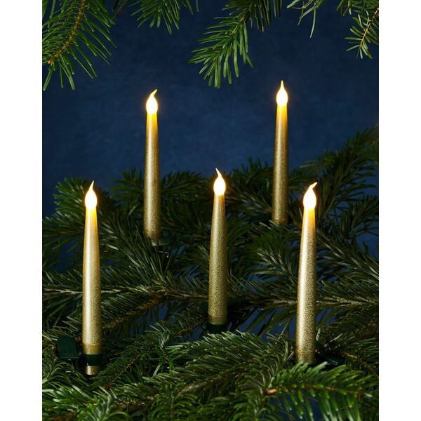 Sirius Home Carolin 10 LED pcs set H:15cm gold, Light decoration figure, Gold, 1 lamp(s), LED, Battery, AAA