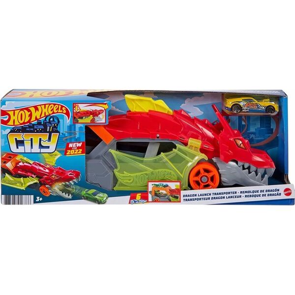 Transporter-wyrzutnia Hot Wheels Smok GTK42 z autkiem