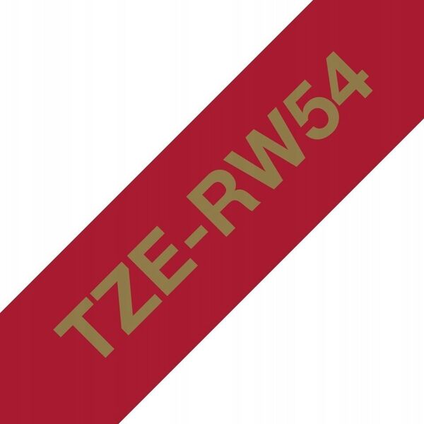 Brother TZE-RW54, PT-P900W, PT-H500, PT-P750W, PT-P950NW, PT-D600VP, PT-D800W, Gold, Thermal transfer, Red, Brother, 2.4 cm