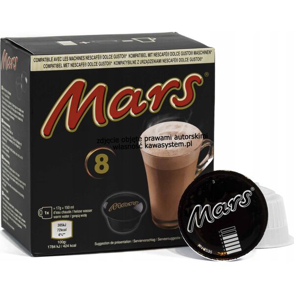Hot chocolate pods compatible with NESCAFE(r) Dolce Gusto(r) Mars, 8 pcs.