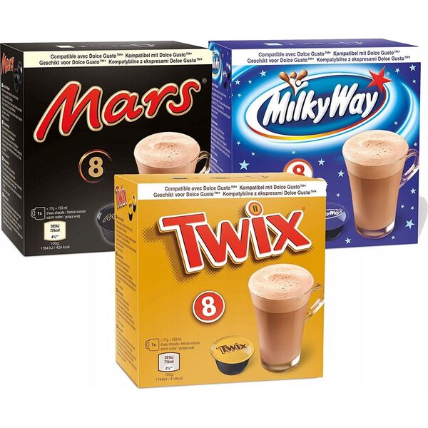 Hot chocolate pods compatible with NESCAFE(r) Dolce Gusto(r) Mars, 8 pcs.