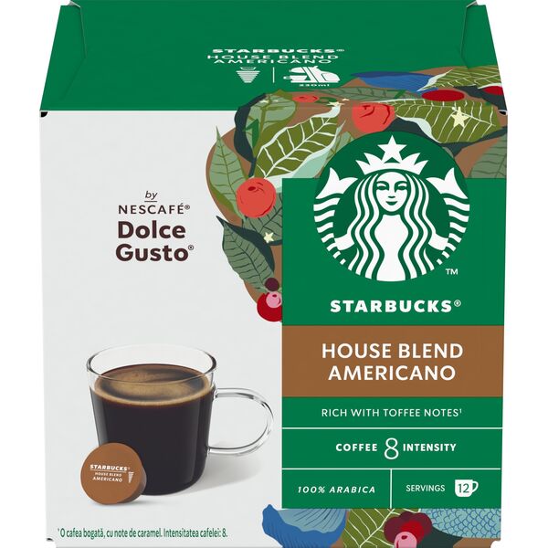 Coffee capsules compatible with NESCAFE(r) Dolce Gusto(r) Starbucks House Blend Grande, 12 pcs.