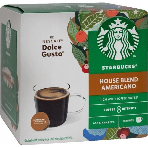 Coffee capsules compatible with NESCAFE(r) Dolce Gusto(r) Starbucks House Blend Grande, 12 pcs.