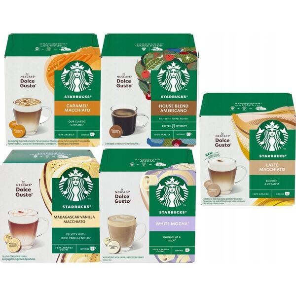 Coffee capsules compatible with NESCAFE(r) Dolce Gusto(r) Starbucks Latte Macchiato, 6 + 6 pcs.