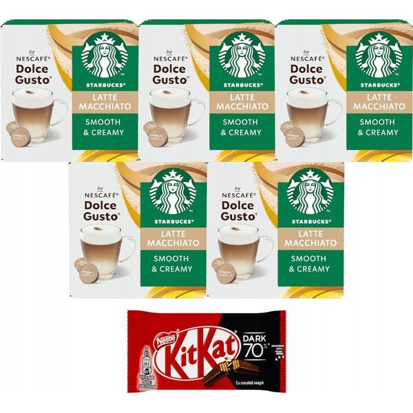 Coffee capsules compatible with NESCAFE(r) Dolce Gusto(r) Starbucks Latte Macchiato, 6 + 6 pcs.