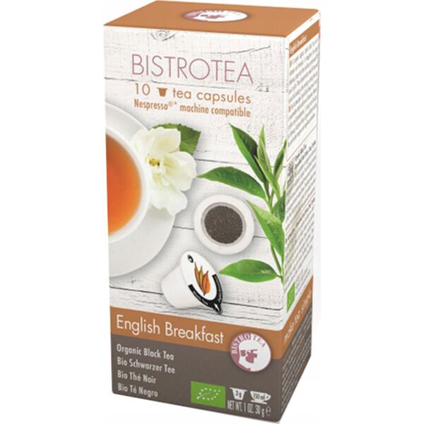 Organic tea capsules for Nespresso(r) machines Bistro Tea English Breakfast, 10 pcs.