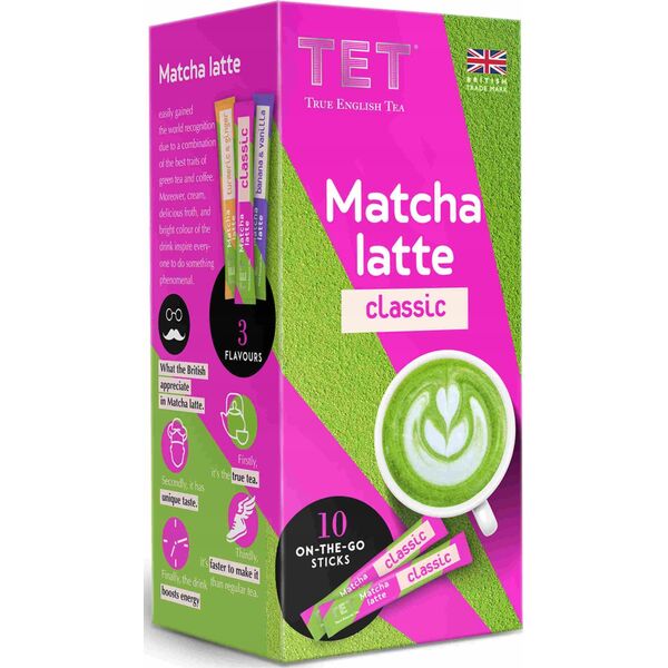 Instant tea drink True English Tea Matcha Latte Classic, 10 pcs.