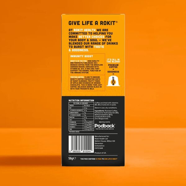 Rokit Immunity Boost Nespresso(r)-compatible coffee pods, 10 pcs.