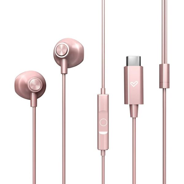 Energy Sistem EasyPods Słuchawki Przewodowa Douszny Muzyka/dzień powszedni USB Type-C Złoto różowe