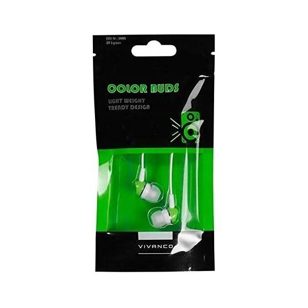 Vivanco earphones SR3, green (34885)