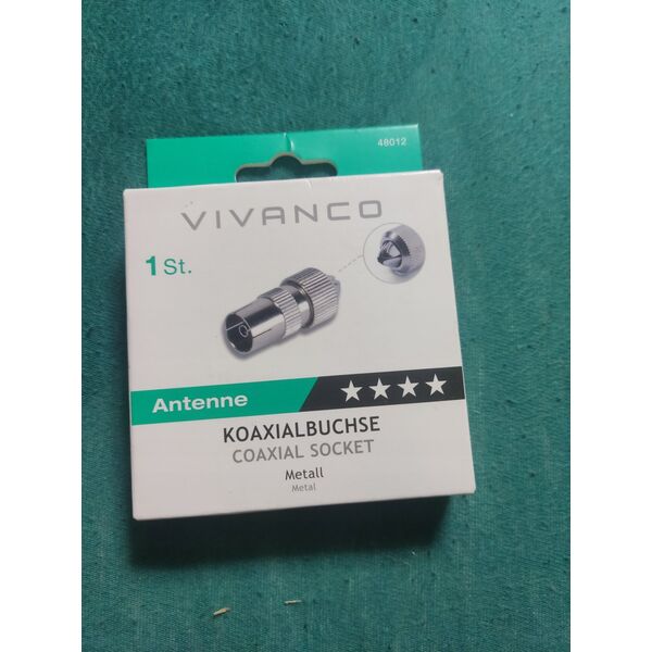 Vivanco coaxial connector, metal (48012)