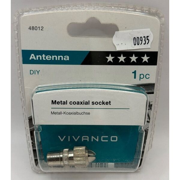 Vivanco coaxial connector, metal (48012)