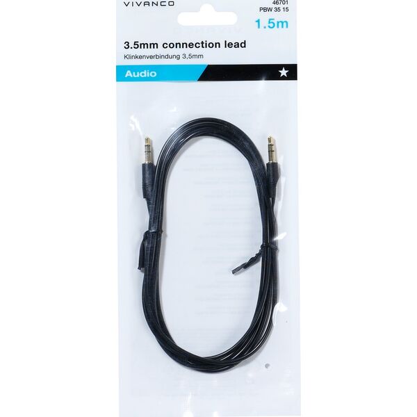 Vivanco cable 3.5mm - 3.5mm 1.5m (46701)