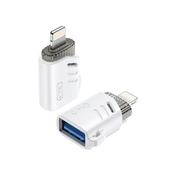 XO adapter USB-Lightning OTG, white (NB256A)