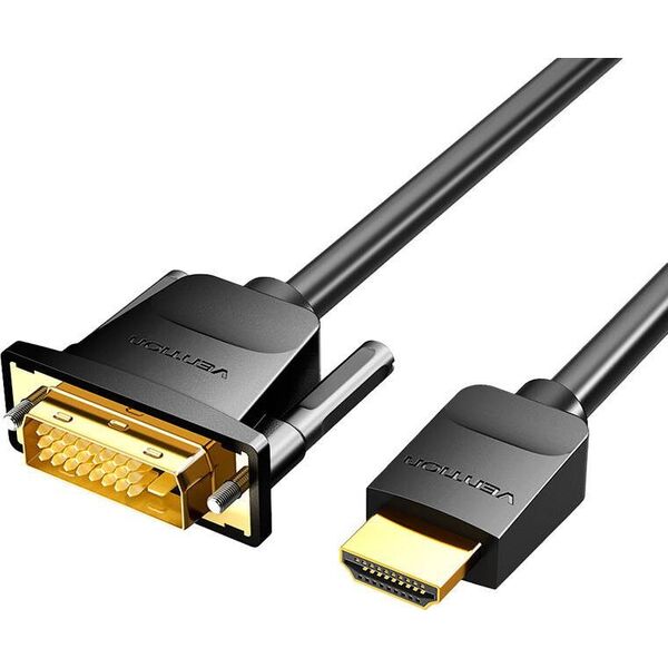 Vention ABFBI adapter kablowy 3 m HDMI Typu A (Standard) DVI-D Czarny