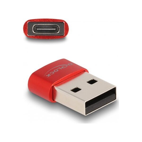 DeLOCK 60050 zmieniacz płci / kabli USB C USB A Czerwony
