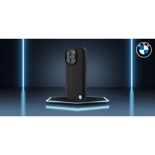 Etui BMW BMHCP16LSLLBK Apple iPhone 16 Pro hardcase Leather Hot Stamp czarny/black