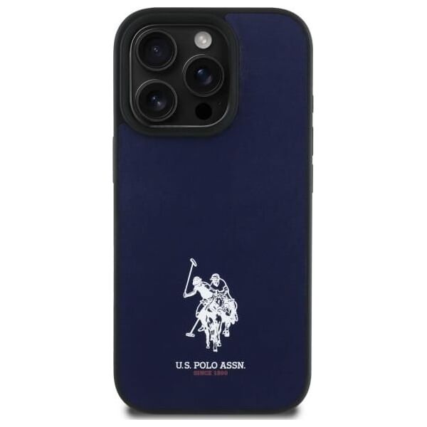 US Polo USHCP15XPGEV iPhone 15 Pro Max    6,7" granatowy/navy Leather Embroidered DH Color