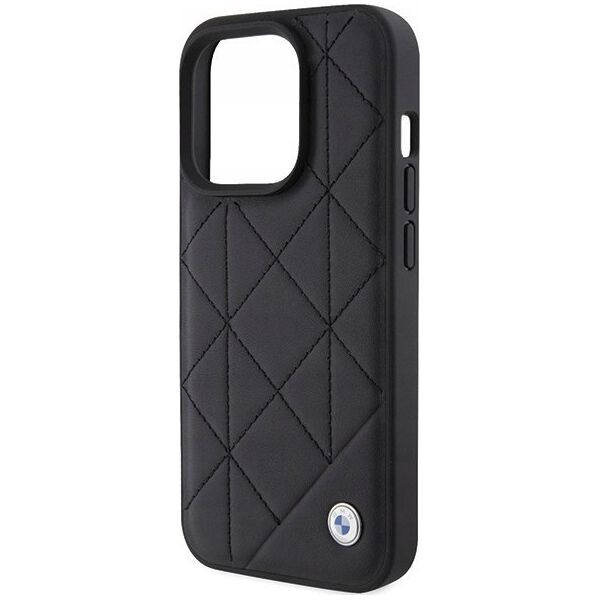 Etui BMW BMHCP15X22RQDK Apple iPhone 15 Pro Max Leather Quilted czarny/black