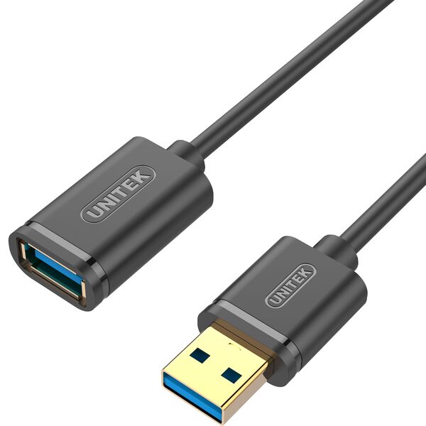 Kabel USB Unitek USB-A - USB-A 0.5 m Czarny (Y-C456GBK)