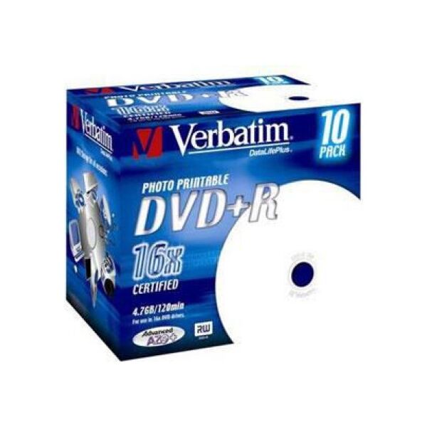 Verbatim DVD+R 4.7 GB 16x 10 sztuk (43508)