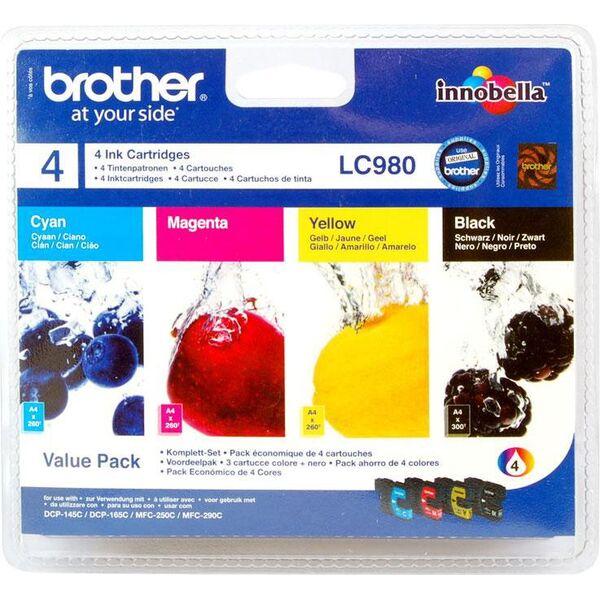 Tusz Brother Zestaw tuszy CMYK LC-980VALBP