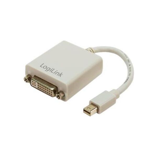 Adapter AV LogiLink DisplayPort Mini - DVI-I biały (CV0037)