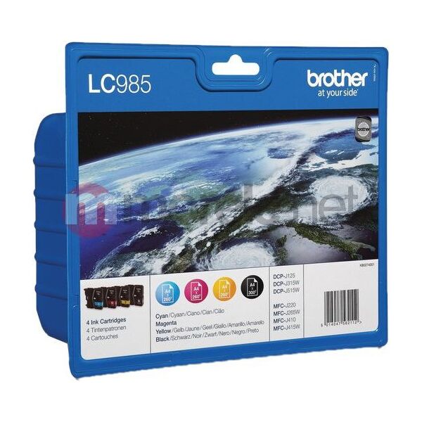 Tusz Brother tusz oryginalny LC-985VALBP (cyan, magenta, yellow, black)