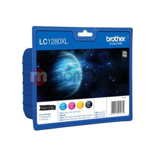 Tusz Brother zestaw tuszy oryginalnych LC-1280XLVALBP (cyan, magenta, yellow, black)